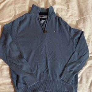 Vintage Tommy Hilfiger Men's Quarter Zip Sweater